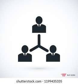 group of people icon, stock vector illustration flat design style