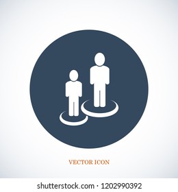 group of people icon, stock vector illustration flat design style