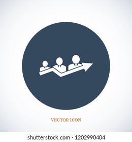 group of people icon, stock vector illustration flat design style