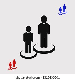 group of people icon, stock vector illustration flat design style