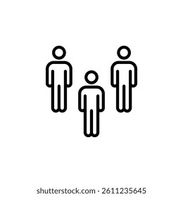 Group of people icon. Suitable for representing teams, communities, gatherings, and social interactions.
