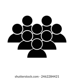 group of people icon symbol 8 men