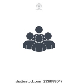 Group of People icon symbol vector illustration isolated on white background