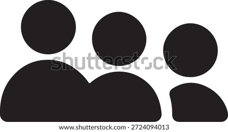 Group of people icon symbolizing team, community, users, or audience.