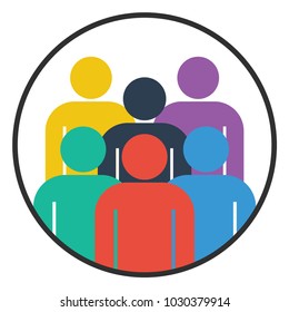 Group people icon teamwork vector illustration