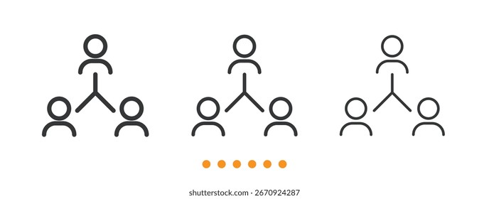 Group of people icon. Thin line icon vector
