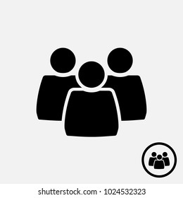 Group of people icon, user group, social network icon, vector illustration.