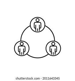 Group of people icon vector set. business people illustration sign collection. team work symbol or logo.