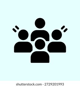 group of people icons talking to each other