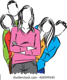 GROUP OF PEOPLE illustration