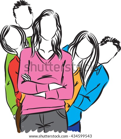 GROUP OF PEOPLE illustration