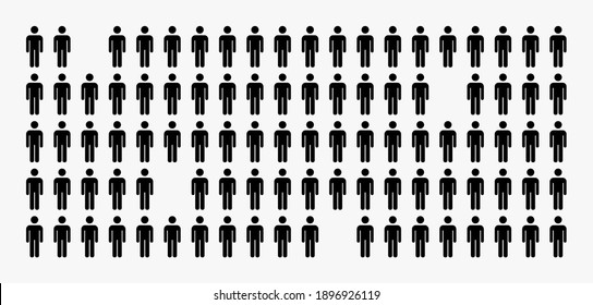 Group Of People Illustration Concept Vector,missing Person Man Icon.	