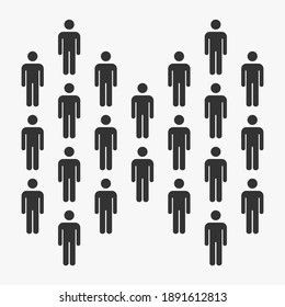 group of people illustration vector,man icon.