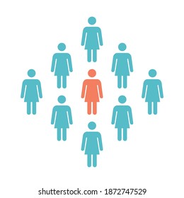 Group People Illustration Vectorwoman Icon Stock Vector (Royalty Free ...