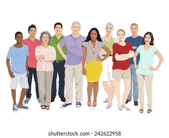 Group of People Illustrations Vector