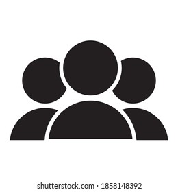 Group of people isolated vector pictogram. Social communication concept. Web users icon.