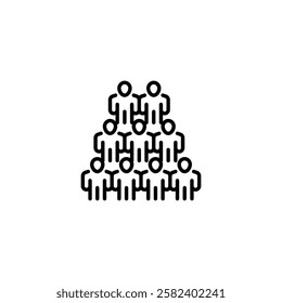 Group of people line icon. Universal creative premium symbol. Vector sign icon logo template. Vector illustration