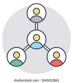 
Group of people linked representing association
