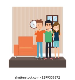 group of people in the livingroom