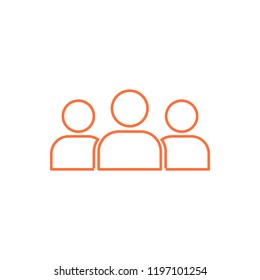 A group of people logo, can be used for both print and web development, isolated on white background