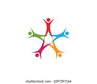 Group people logo and symbols community 