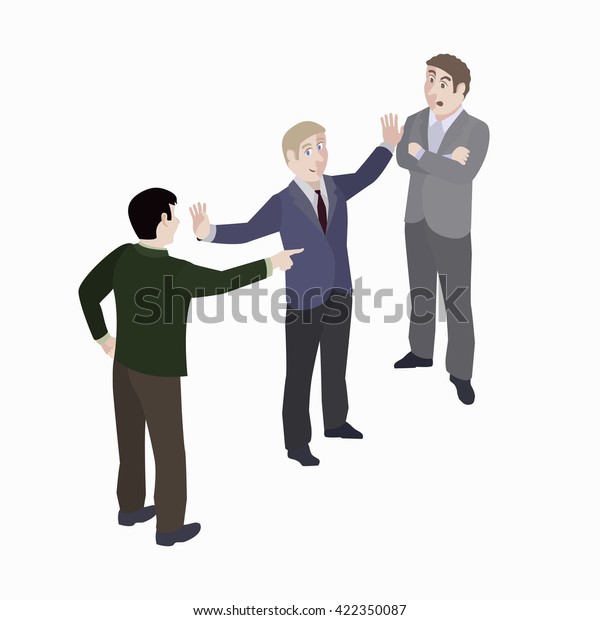 Group People Mediator Conflict People Vector Stock Vector (Royalty Free ...