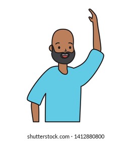 group people men avatars diversity vector illustration