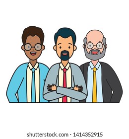 group people men avatars diversity vector illustration