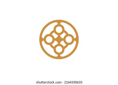 Group of People Monoline Logo