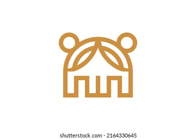 Group of People Monoline Logo
