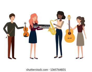 group of people with musical instruments