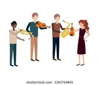 group of people with musical instruments