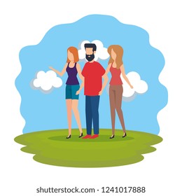 group of people in the park