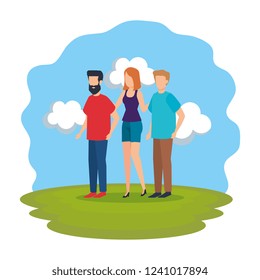 group of people in the park