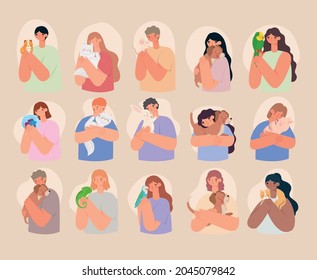group of people and pets