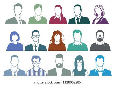 Group of people portrait illustration