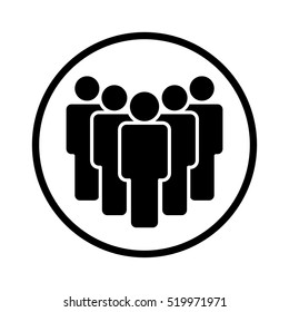 Group Of People In A Safe Space Or Bubble Flat Vector Icon For Apps And Websites