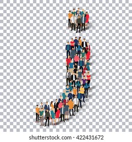 group  people  shape letter J vector Transparency