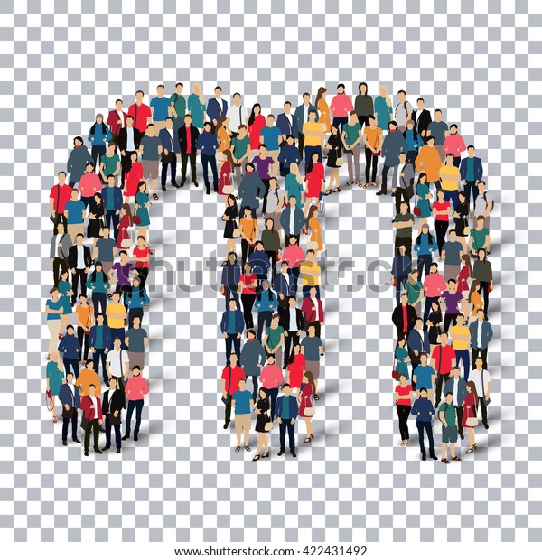 Group People Shape Letter M Vector Stock Vector (Royalty Free ...