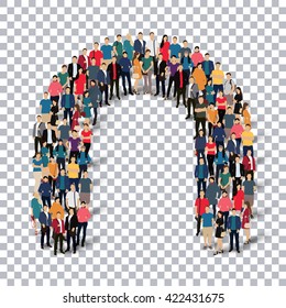 group  people  shape letter N vector Transparency