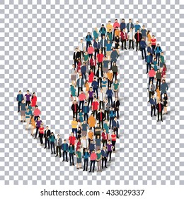 group people shape letter S vector Transparency