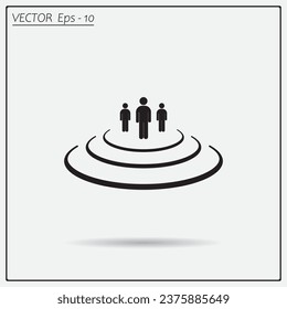 Group of people sign icon