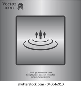 Group of people sign icon