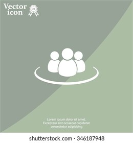 Group of people sign icon
