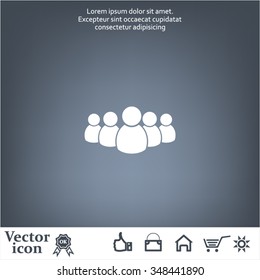 Group of people sign icon