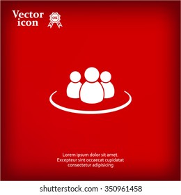Group of people sign icon