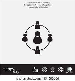 Group of people sign icon