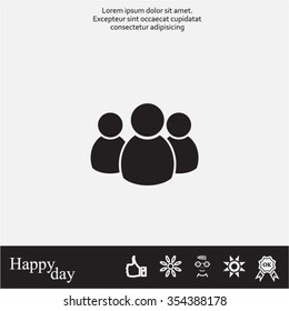 Group of people sign icon