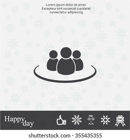 Group of people sign icon
