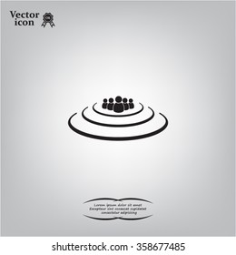 Group of people sign icon